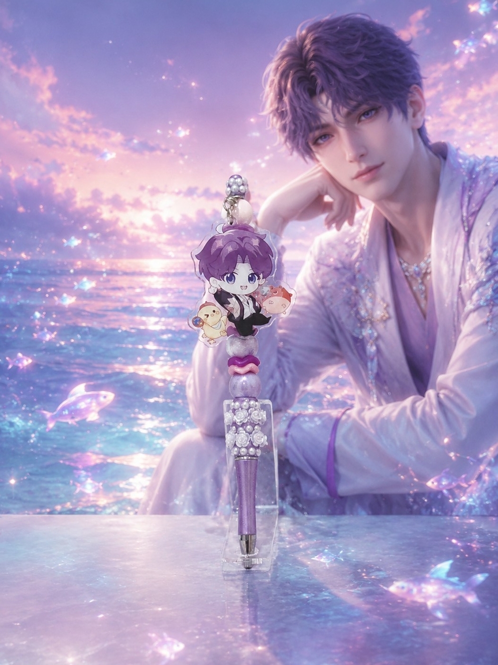 Love and Deepspace Rafayel Handmade Beaded Pen